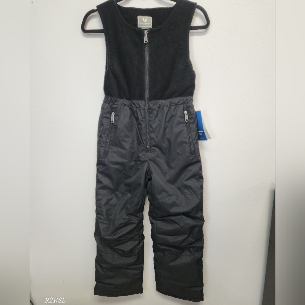 White Sierra Snow Bib Insulated Black Kids 6X 2015 NWT Wintergear